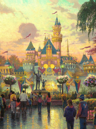 Castle people walking sunset dawn - dawn free wallpaper for mobile