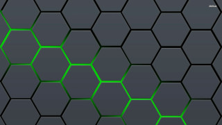 Black green hexagonal background green - hexagonal free wallpaper for desktop