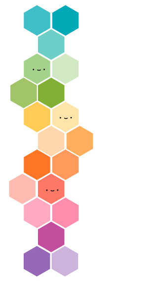 Colorful hexagonal pattern pastel dots - the middle free wallpaper for mobile