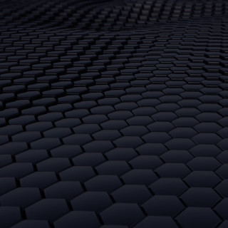 Black background hexagonal tiles pattern - octane renderer free wallpaper for tablet