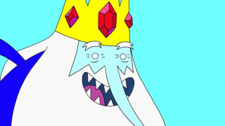 Cartoon character crown shark face - crystal cubism free wallpaper