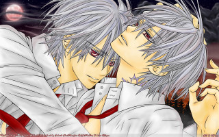Anime couple hugging eyes closed - their eye free wallpaper
