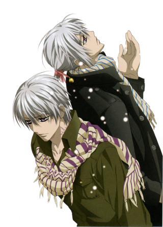 Anime characters snow standing together - the other free wallpaper for mobile