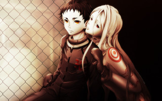 Anime couple fence target standing - a fence free wallpaper for desktop