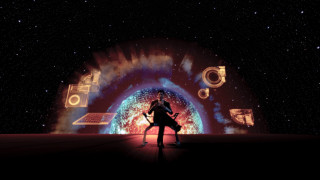 Couple colorful object night sky - a laptop free wallpaper