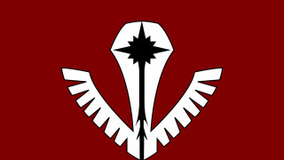 Red white logo black star - enguerrand quarton free wallpaper