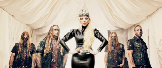 Woman black dress men black - crown free wallpaper