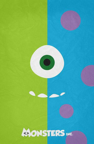 Cartoon bigeye bignose greenblue background - a big nose free wallpaper
