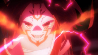 Red hair demon face anime - a demon face free wallpaper