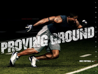 Man running field football poster - a football free wallpaper
