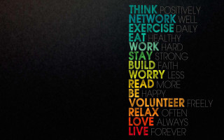 Think colorful word cloud black 2 - figurativism free wallpaper