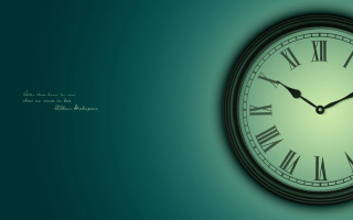 Clock roman numerals green background 5 - a place free wallpaper