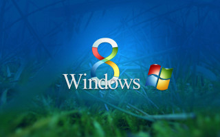 Windows 8 logo grass number - android free wallpaper for desktop