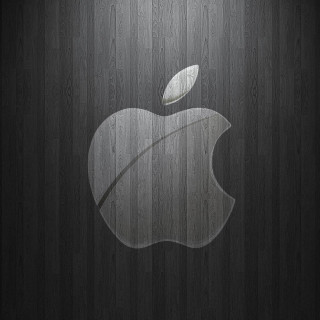 Wooden wall apple logo black - a white apple free wallpaper