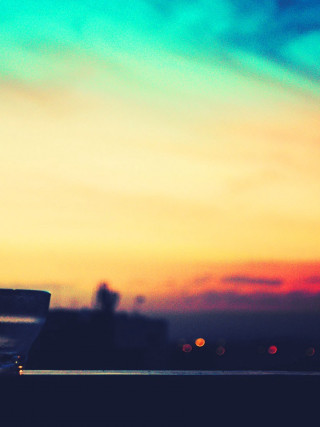 Person bench laptop sunset building - a laptop computer free wallpaper for mobile