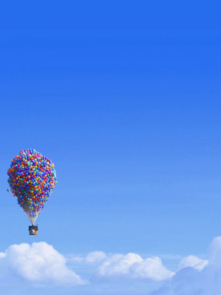 Balloon flying sky colorful tail - free happy birthday wallpaper for mobile