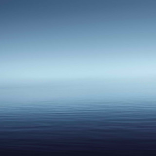 Lone boat calm ocean blue - minimalism free wallpaper for tablet