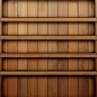 Wooden shelf clock below shelf - a clock free wallpaper for tablet
