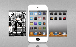 White iphone anime theme clock - ambient occlusion free wallpaper