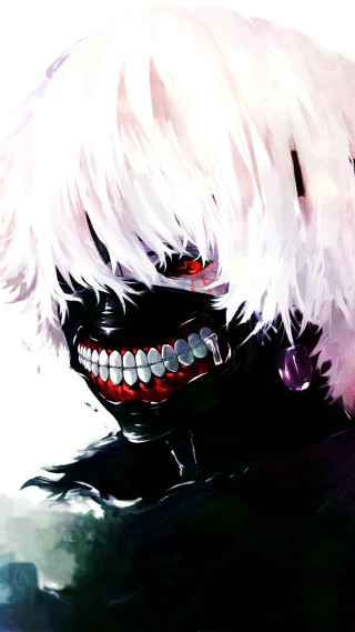 Man white hair wig smile - free aesthetic wallpaper