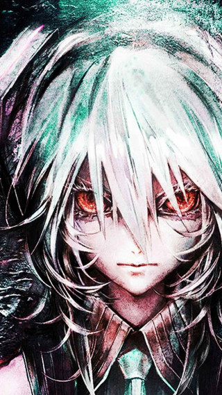 Anime character long hair red 5 - a tie free wallpaper for mobile