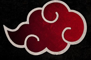 Red cloud black background white - a white outline free wallpaper