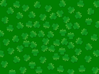 Green shamrocks st patricks day - optical illusion free wallpaper for desktop
