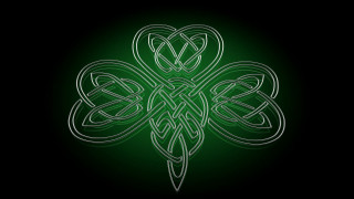 Green shamrock black background white 2 - charles mcauley free wallpaper