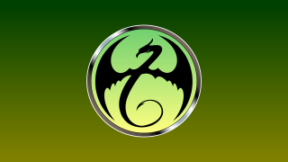 Green black dragon logo silver - a dragon free wallpaper
