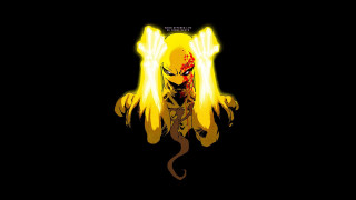 Yellow demon black background red - a red demon free wallpaper