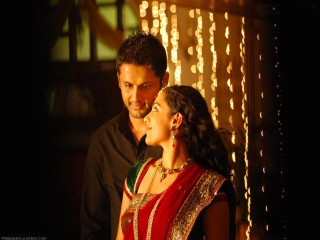 Man woman dark room lights - movie still frame free wallpaper