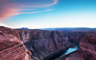 River canyon sky cliff background - a river in a canyon free wallpaper