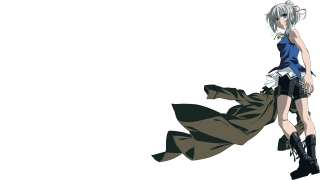 Woman blue top black skirt - a blue top free wallpaper