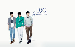 Three asian men stand white - plain free wallpaper for desktop