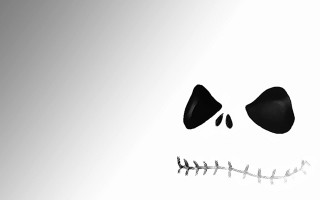Skull face black white nose - a black nose free wallpaper
