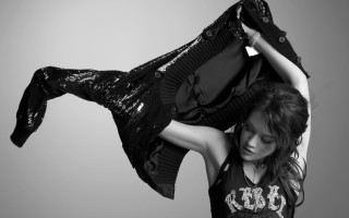 Woman holding jacket blackandwhite transgressive - transgressive free wallpaper