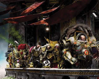 Men armor stage clock balloon - warhammer free wallpaper