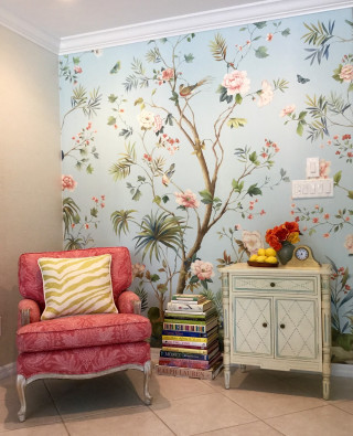 Chair table room wallpaper tree - free spring wallpaper