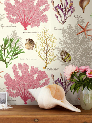 Sea life wall vase flowers - a picture frame free wallpaper for mobile
