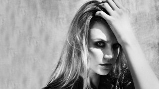 Woman longhair posing blackandwhite fashion - christabel dennison free wallpaper