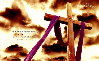Cross purple ribbon cloudy sky - a cloudy sky behind free wallpaper