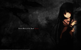 Girl dark room red light - red eye free wallpaper