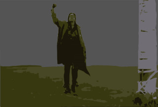 Man tree frisbee background standing - neoprimitivism free wallpaper