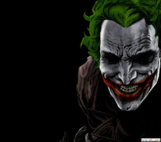 Joker green hair black background 2 - free gaming wallpaper for tablet