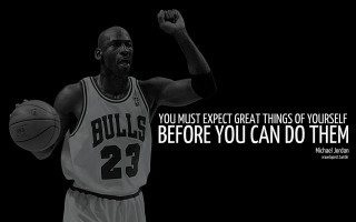 Basketball player inspirational quote monochrome - great free wallpaper