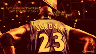 Basketball player quote court lights - grey background free wallpaper for desktop