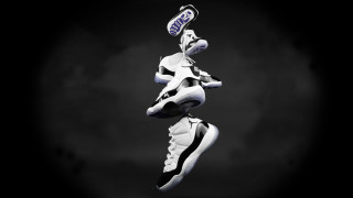 Flying shoes with shoe on - a pair of shoes free wallpaper