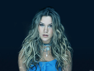 Woman longhair blue dress hyperrealism - bettina heinenayech free wallpaper