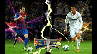 Soccer players kicking ball lightning - a collage free wallpaper