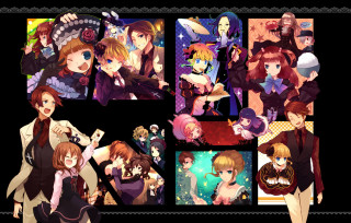 Anime characters group poses expressions 2 - different pose free wallpaper